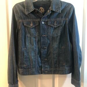 Talbots  Blue Chambray Denim Shirt Jacket Size Small Petite